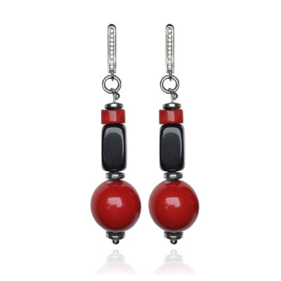 Серьги из натурального коралла