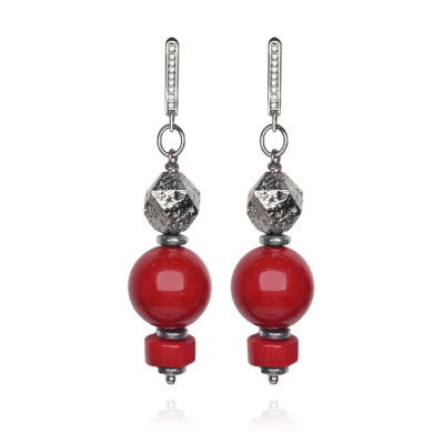 Серьги из натурального коралла